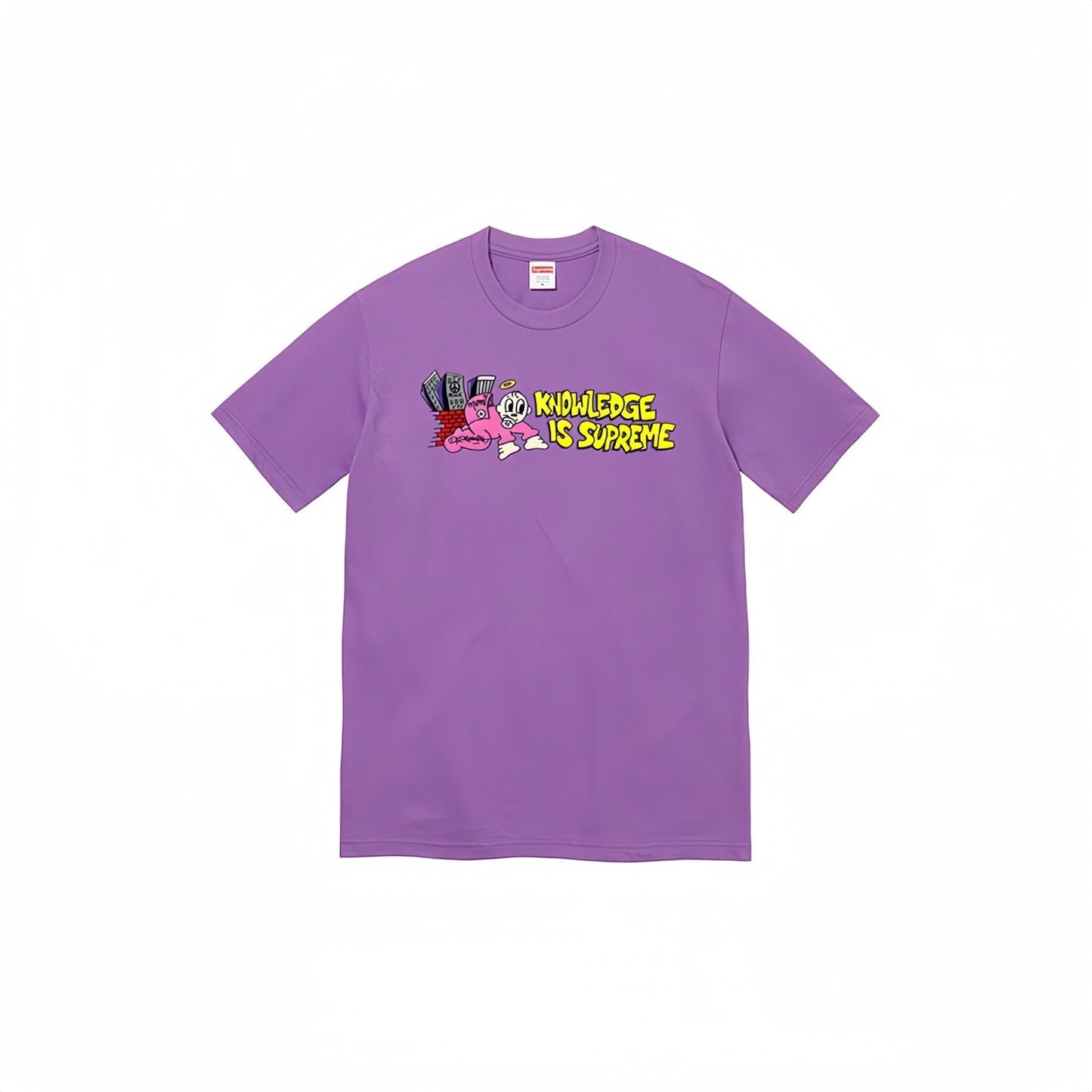 Supreme Knowledge Cartoon Graphic T-Shirt — front