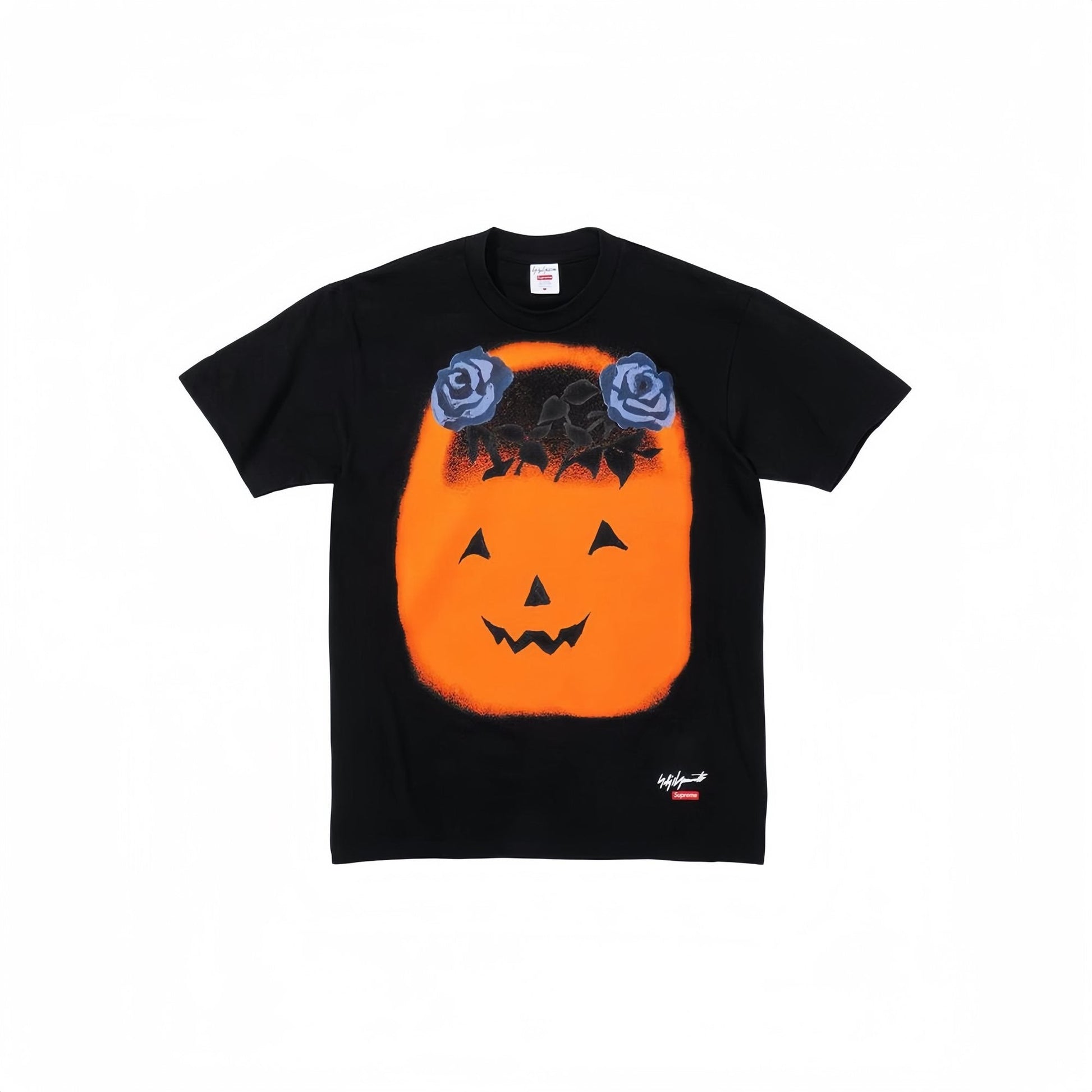 Supreme Pumpkin Face & Blue Rose Graphic T-Shirt — hero