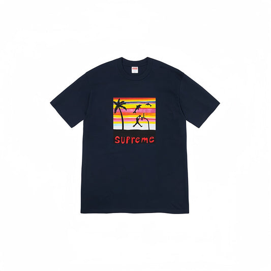 Supreme Spiral Sunset Palm Graphic T-Shirt — hero