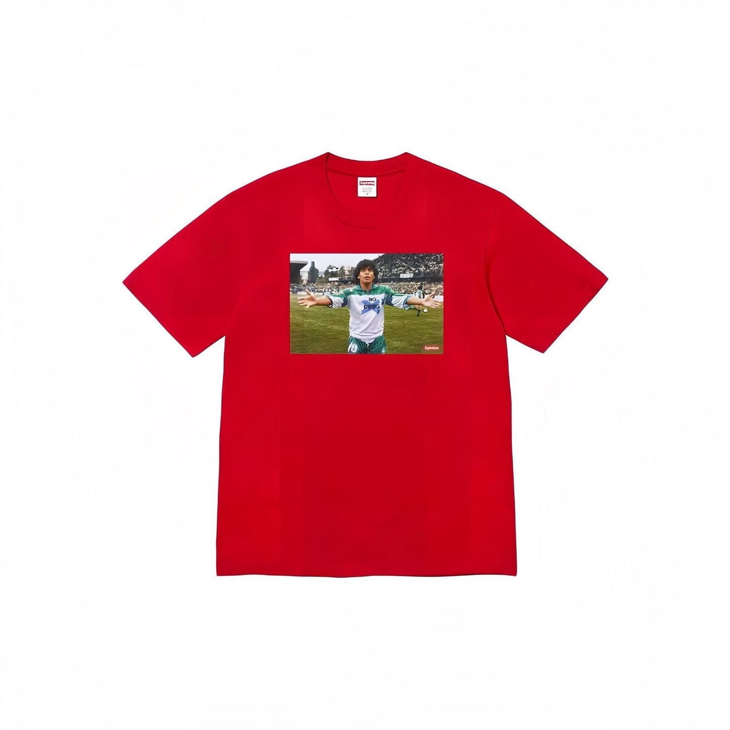 Supreme Maradona No Drug Graphic T-Shirt — front