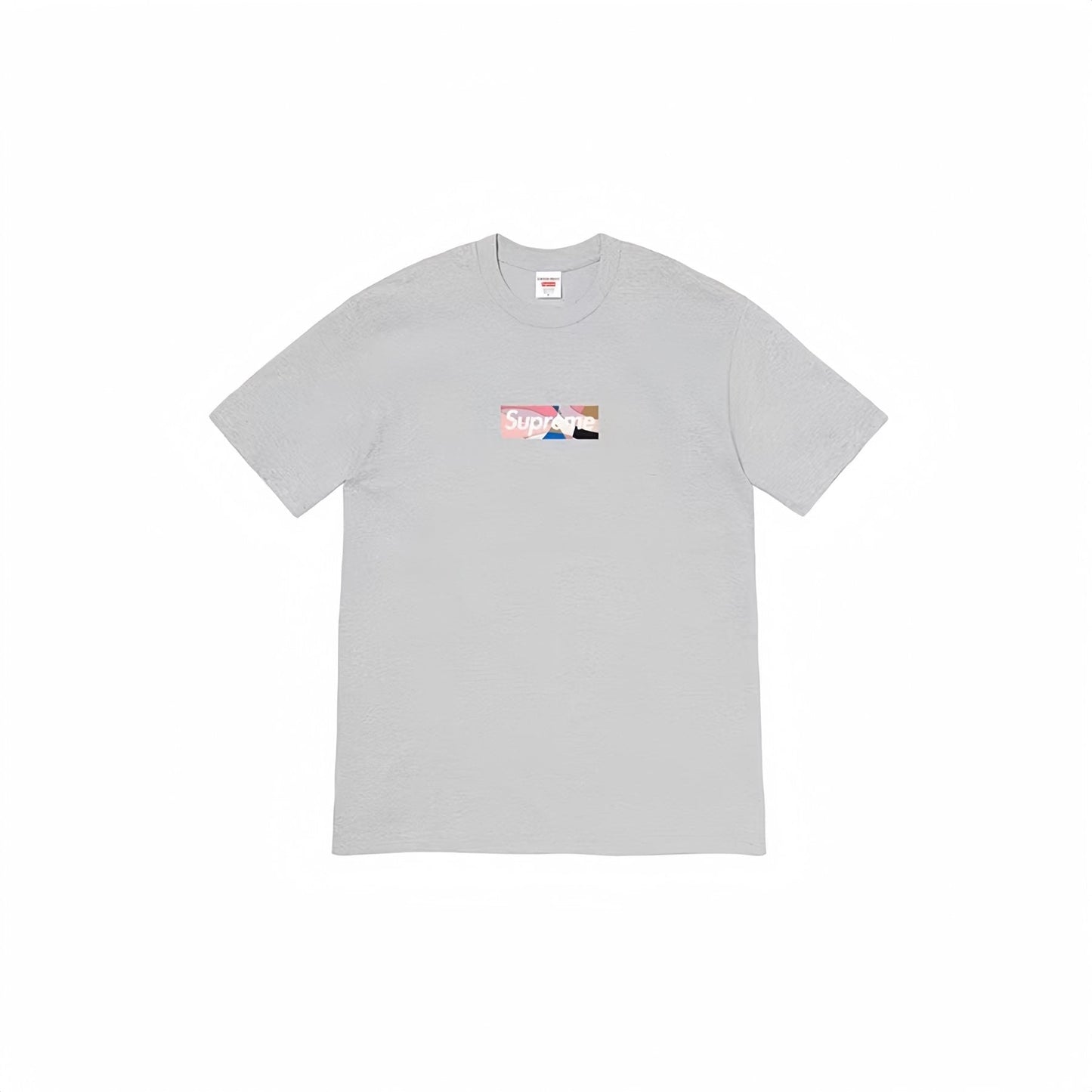 Supreme Pink Multicolor Box-Logo T-Shirt — front