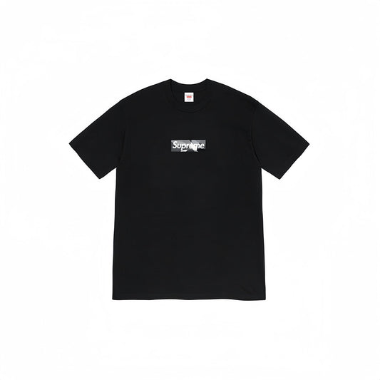Supreme Black/Gray Box Logo Short-Sleeve T-Shirt — front