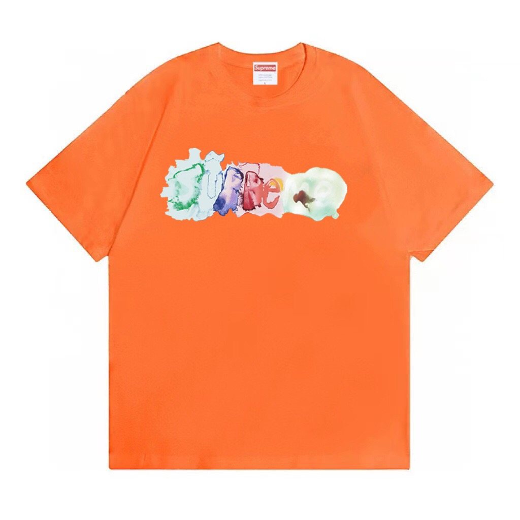 Supreme Watercolor Logo Graphic T-Shirt — front