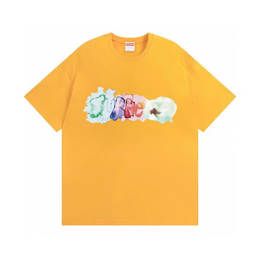 Supreme Watercolor Logo Graphic T-Shirt — front