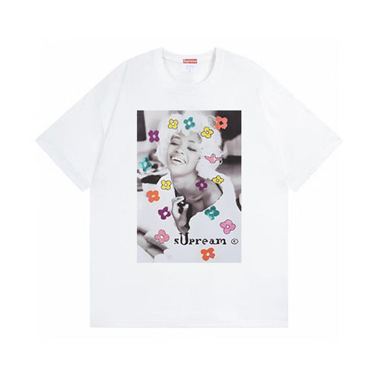 Supreme Naomi Portrait Floral Graphic T-Shirt — hero