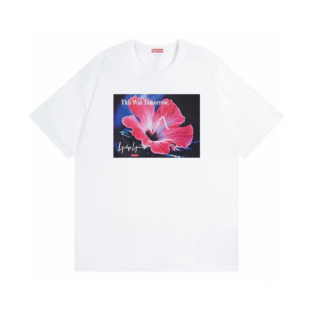 Supreme Hibiscus Graphic Short-Sleeve T-Shirt — front