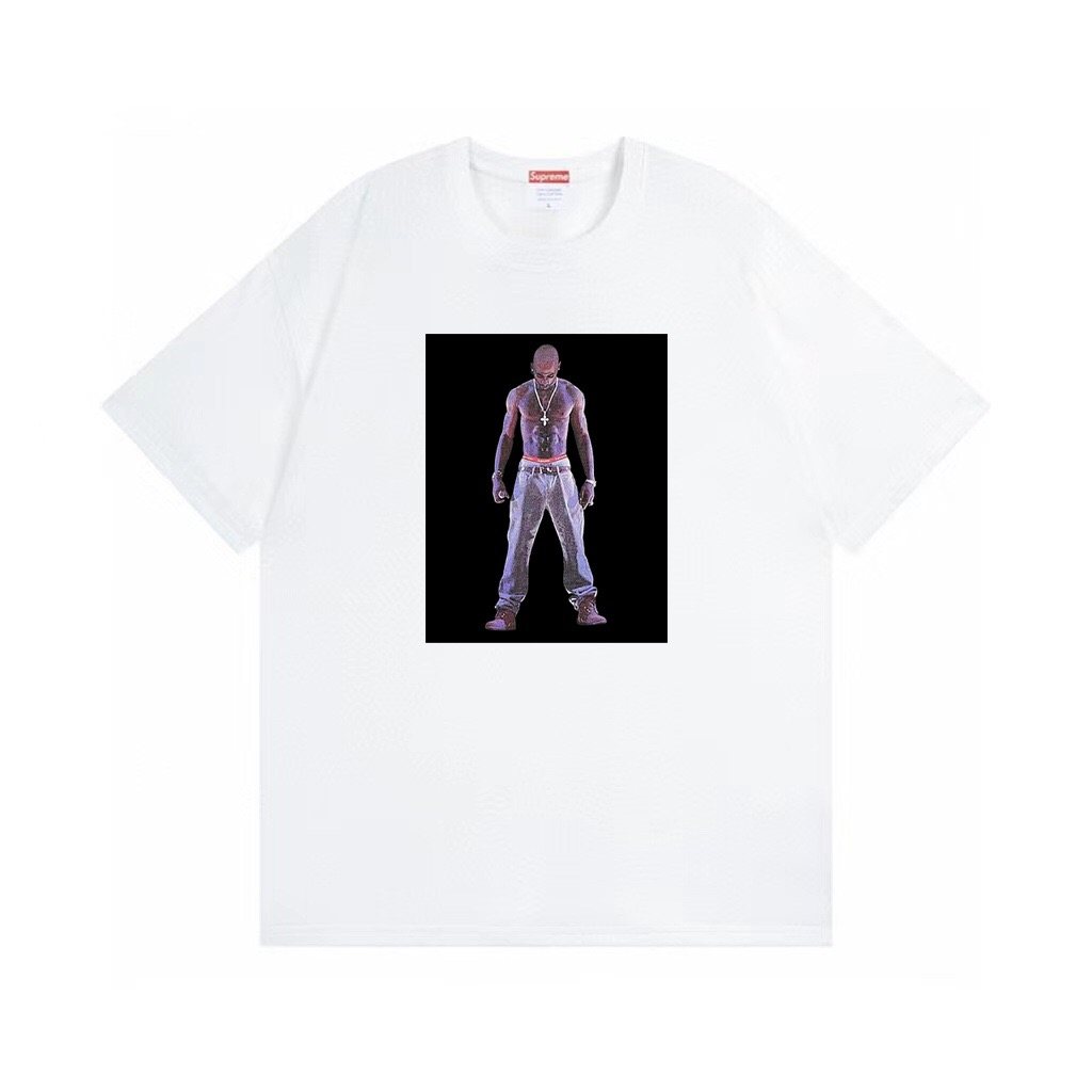 Supreme Tupac Hologram Graphic Short-Sleeve T-Shirt — front