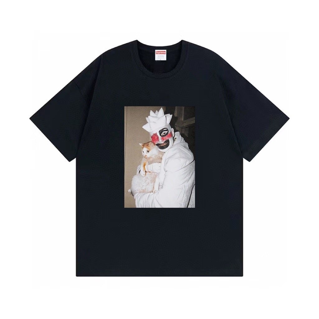 Supreme Clown Cat Graphic T-Shirt — front