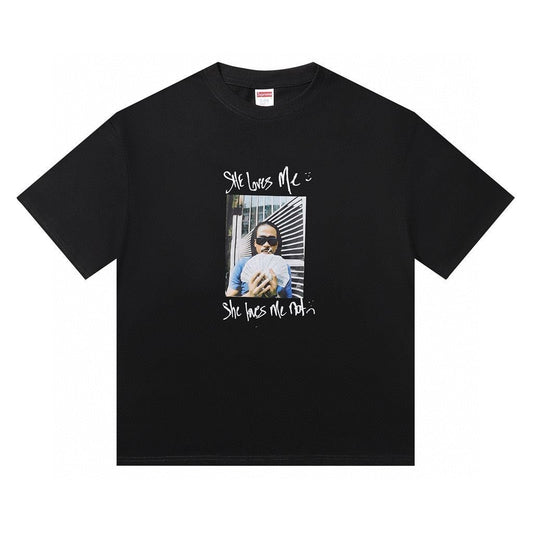 Supreme She Loves Me Graphic Short-Sleeve T-Shirt — hero