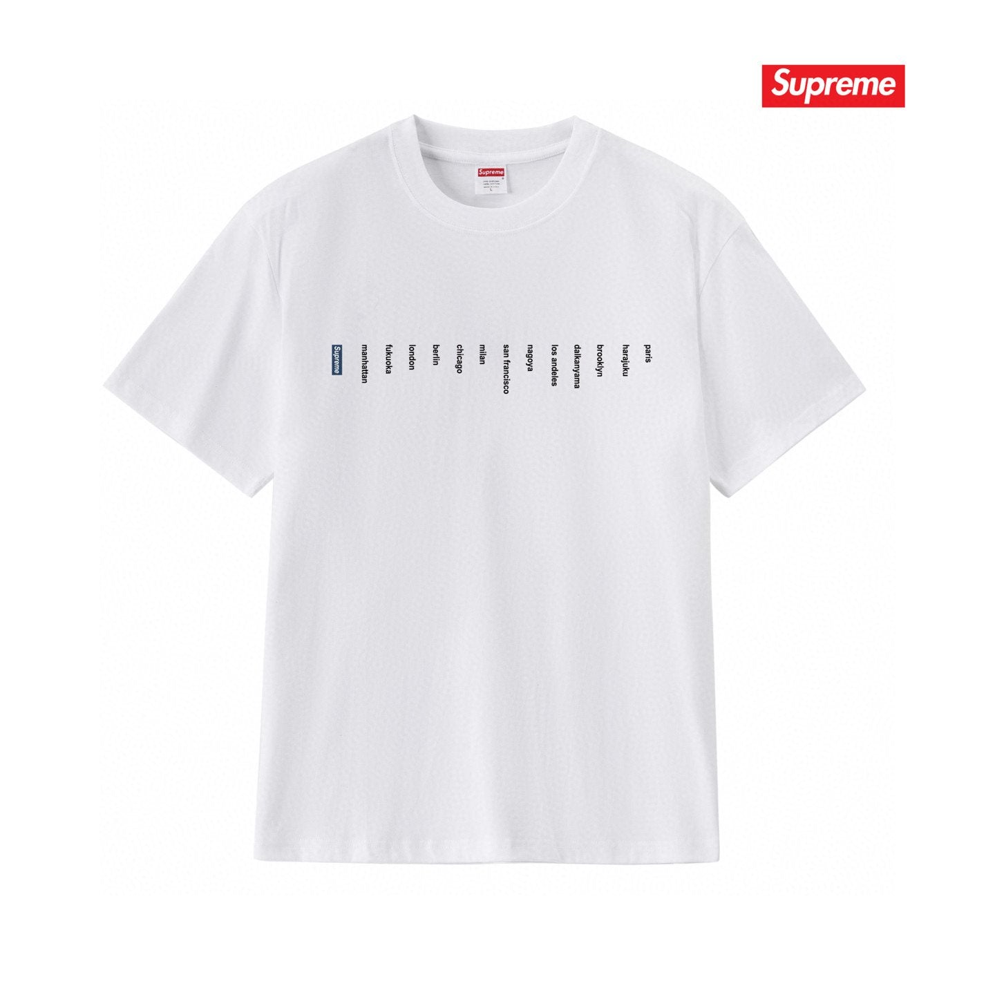 Supreme Location Graphic Short-Sleeve T-Shirt — front