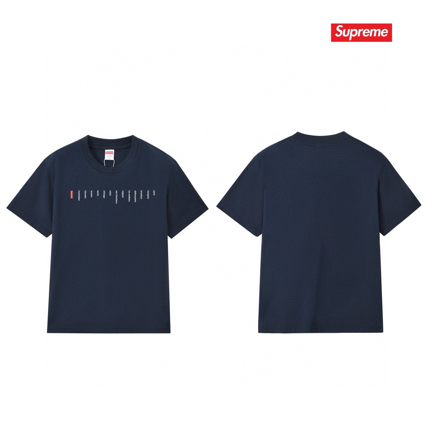 Supreme Location Graphic Short-Sleeve T-Shirt — front