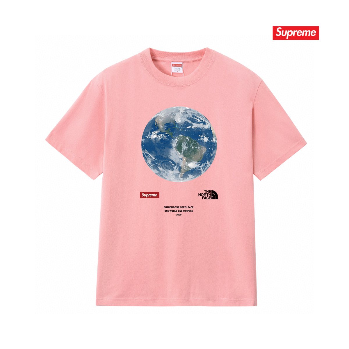 Supreme One World Earth Graphic T-Shirt — front