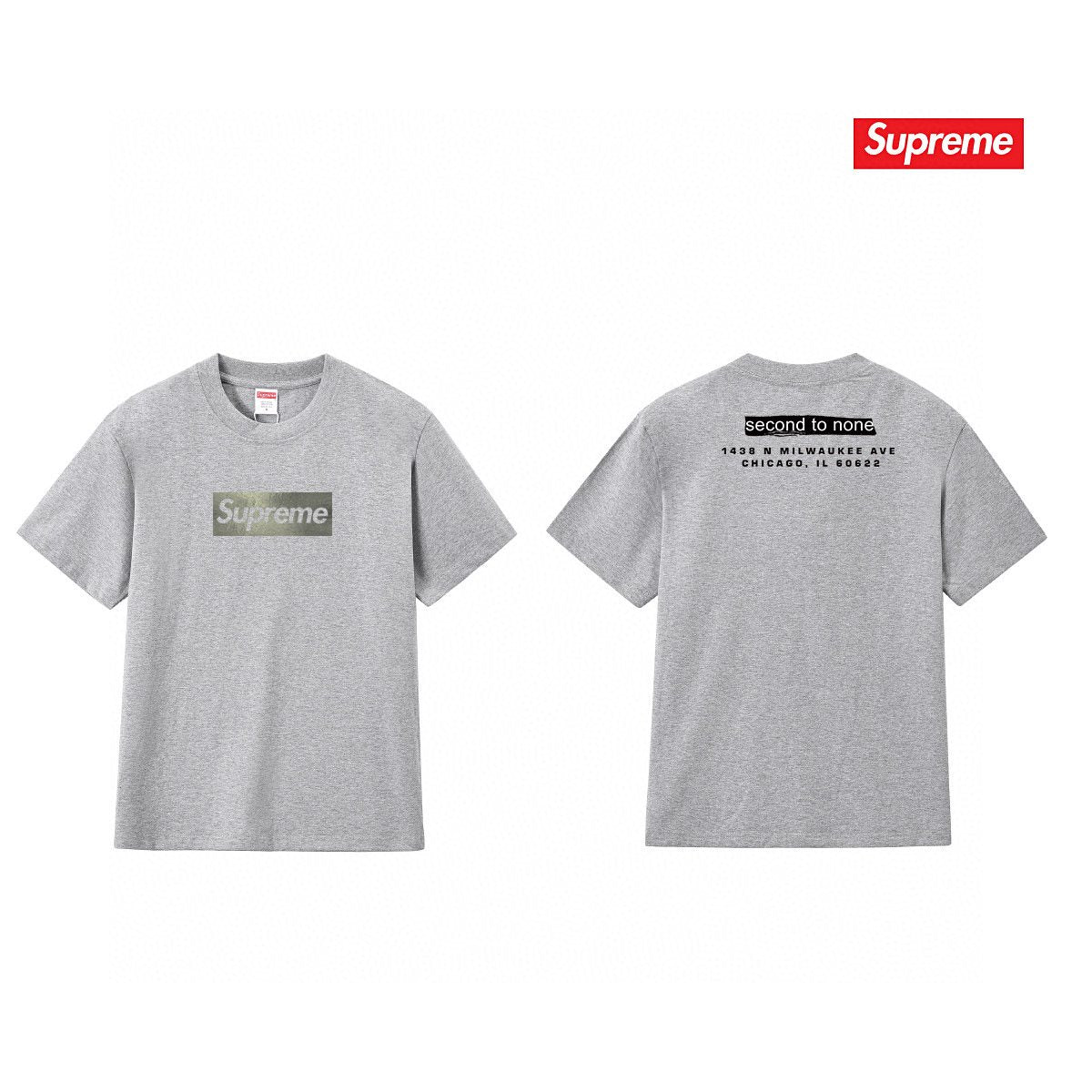 Supreme Chicago Store Opening Graphic Short-Sleeve T-Shirt — comparison