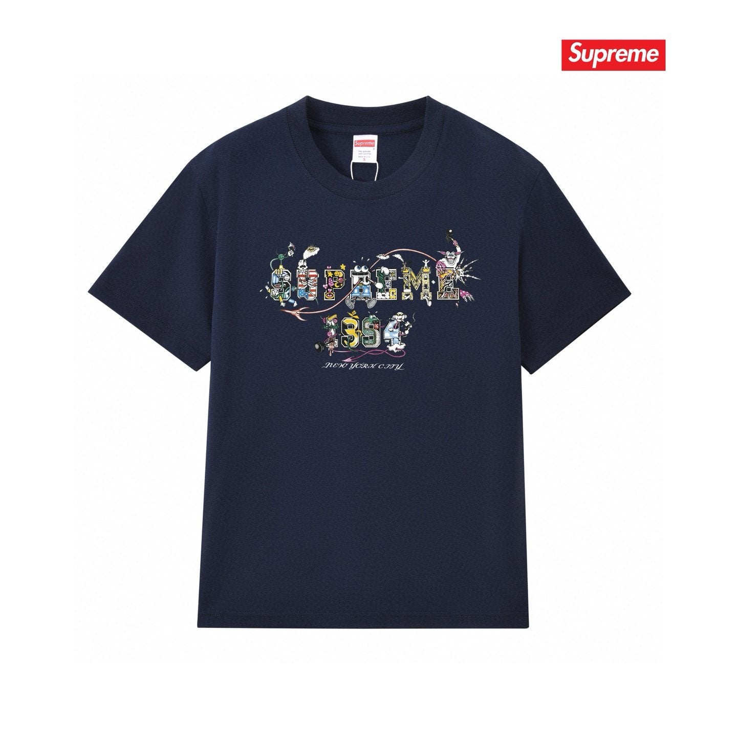 Supreme Cartoon Letter Graphic T-Shirt — front