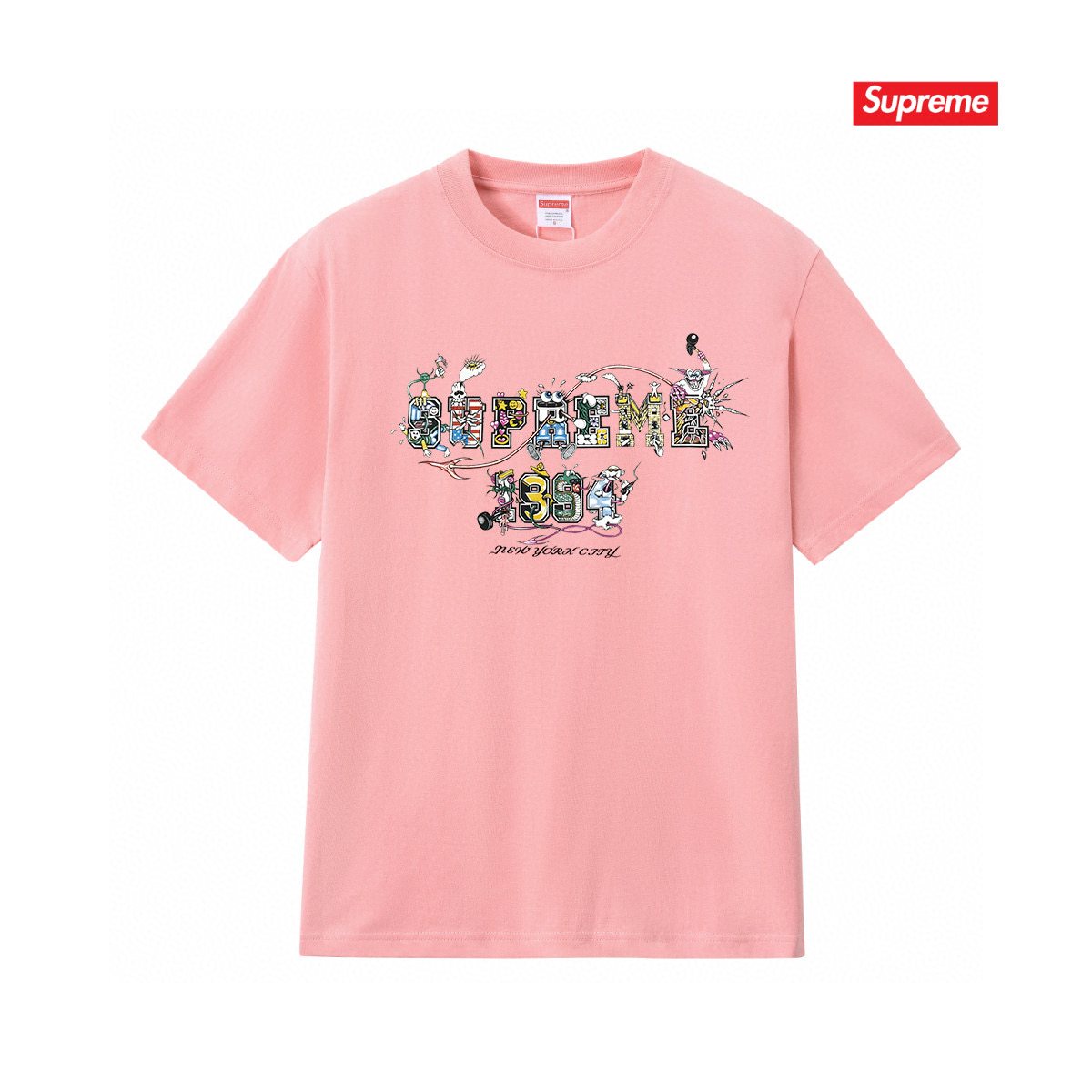 Supreme Cartoon Letter Graphic T-Shirt — front