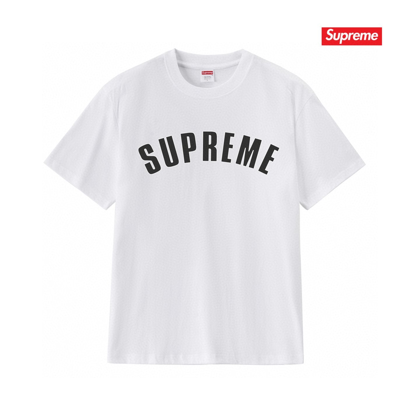 Supreme Cracked Arched Wordmark Graphic T-Shirt — front