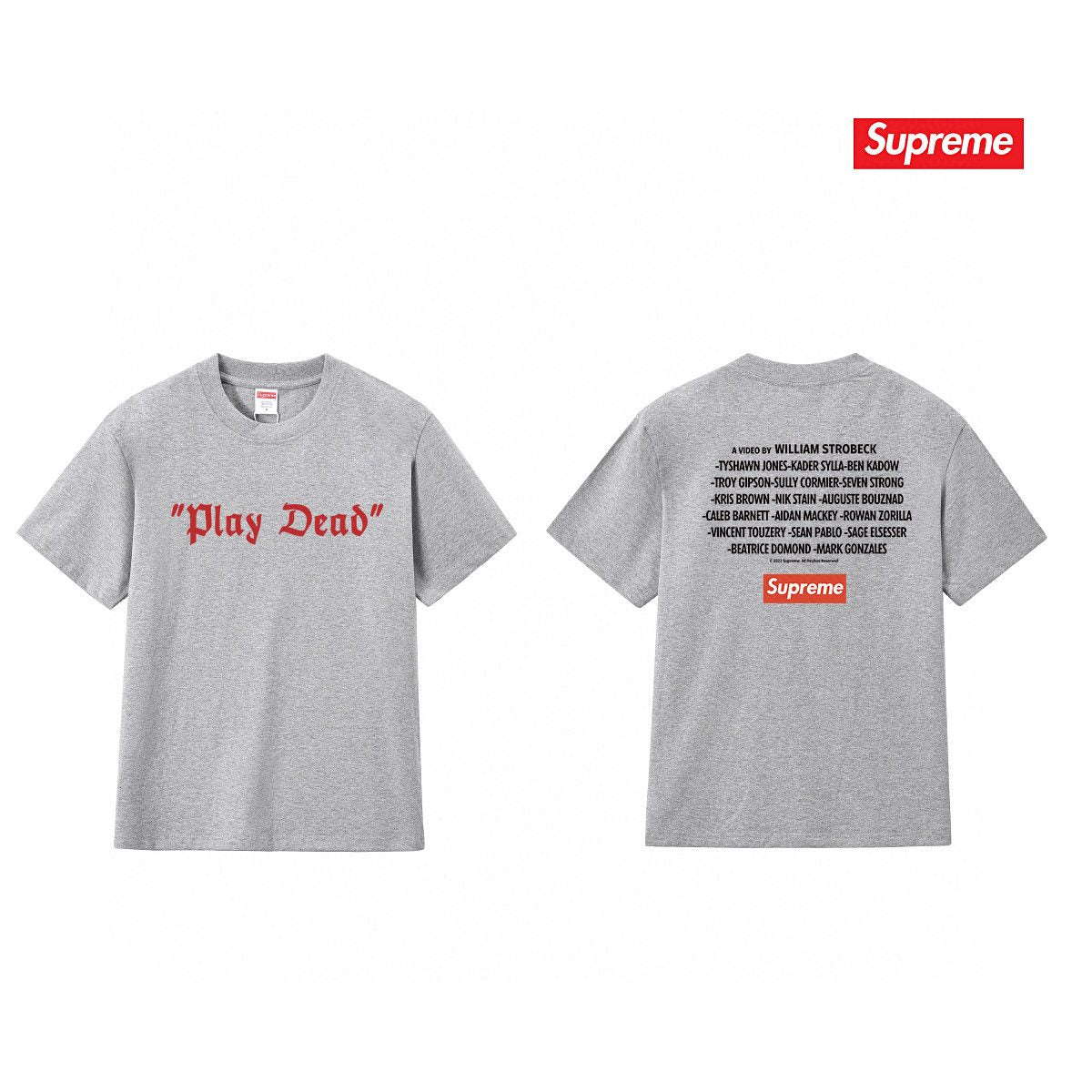 Supreme Play Dead Graphic Short-Sleeve T-Shirt — comparison