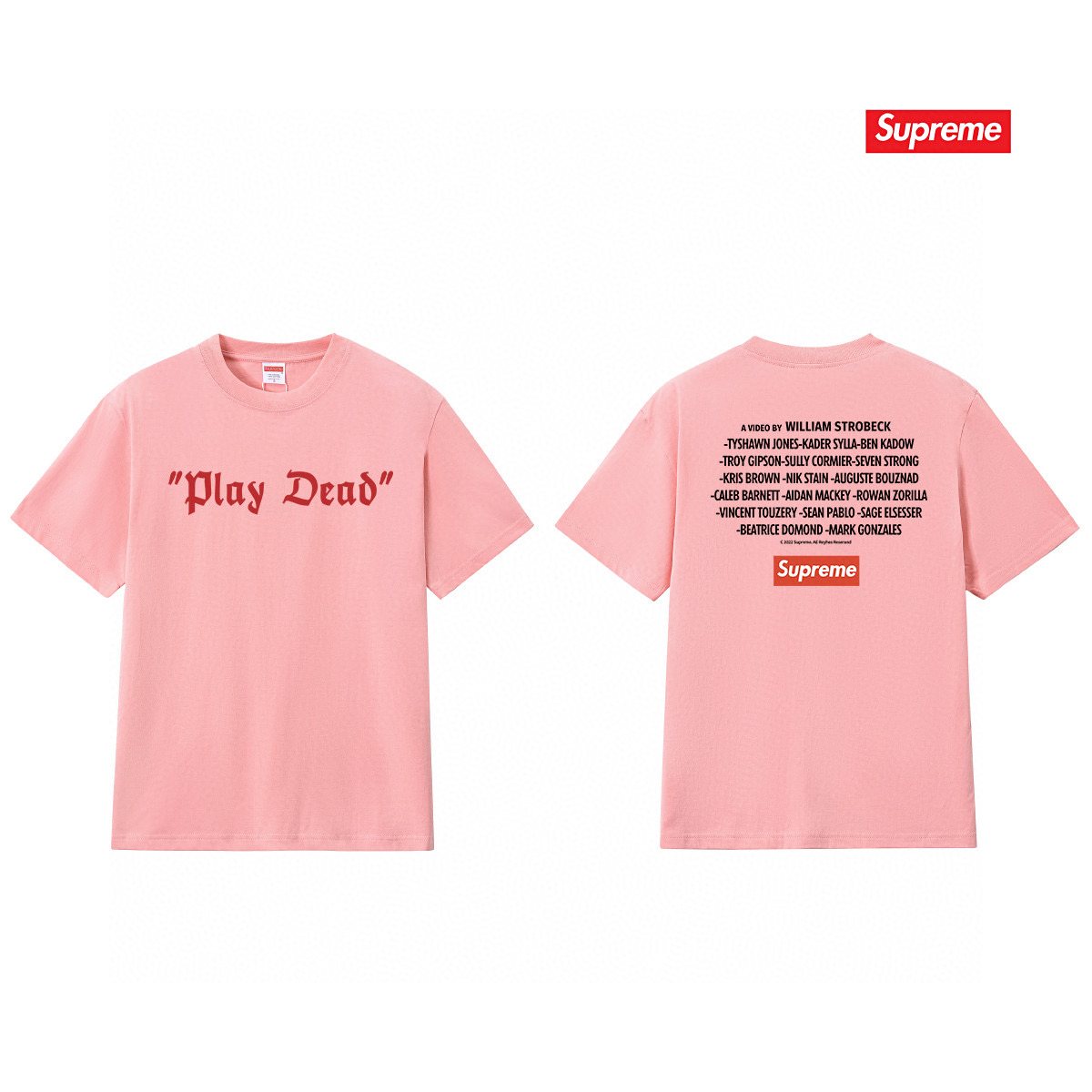 Supreme Play Dead Graphic Short-Sleeve T-Shirt — comparison