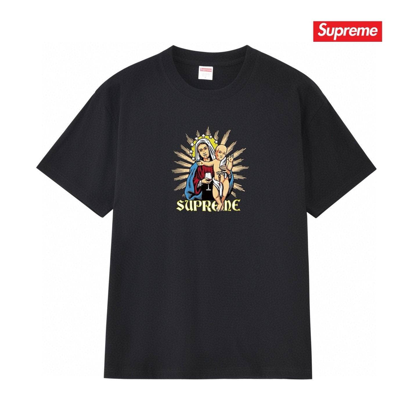 Supreme Religious Graphic Short-Sleeve T-Shirt — front