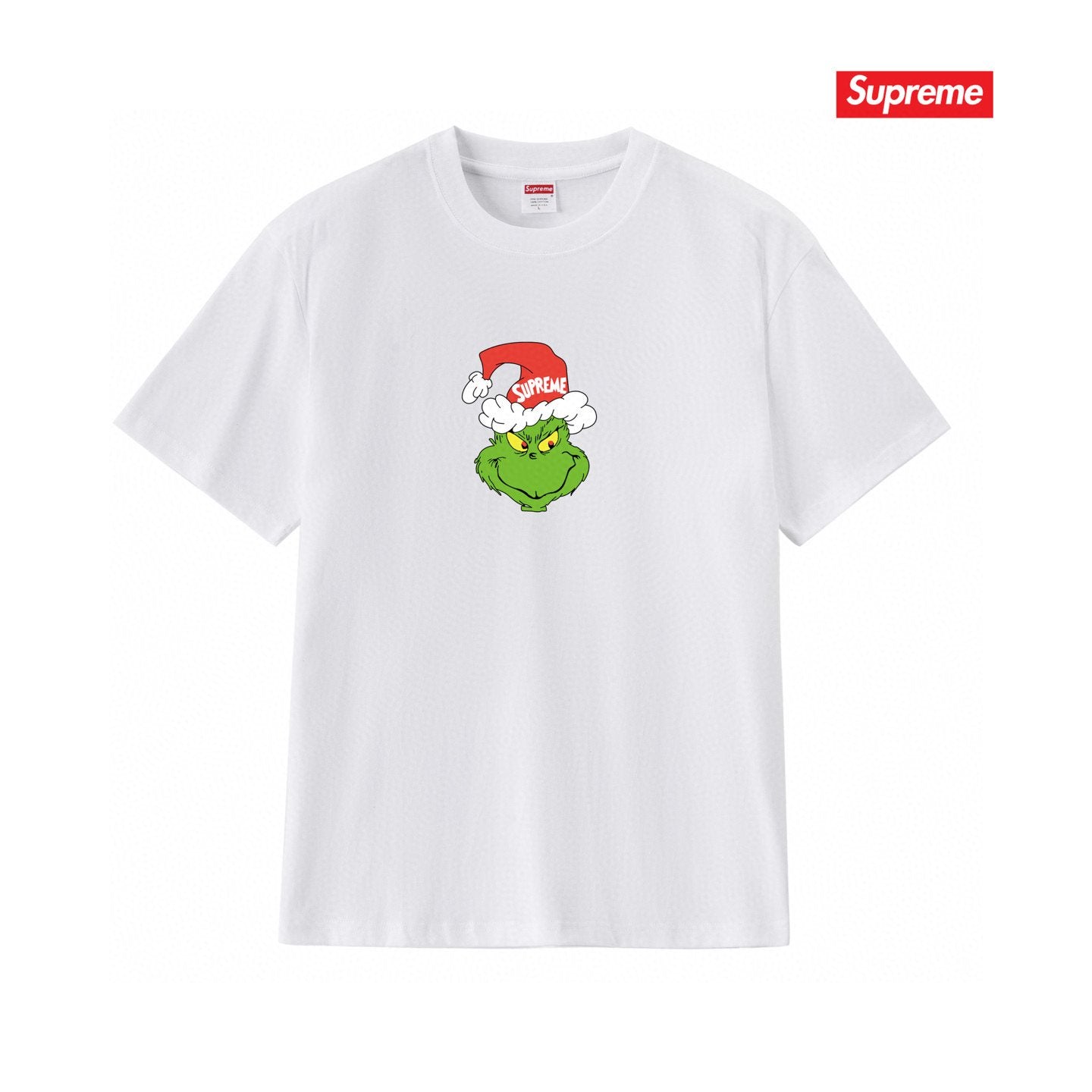Supreme Grinch Santa Graphic T-Shirt — front
