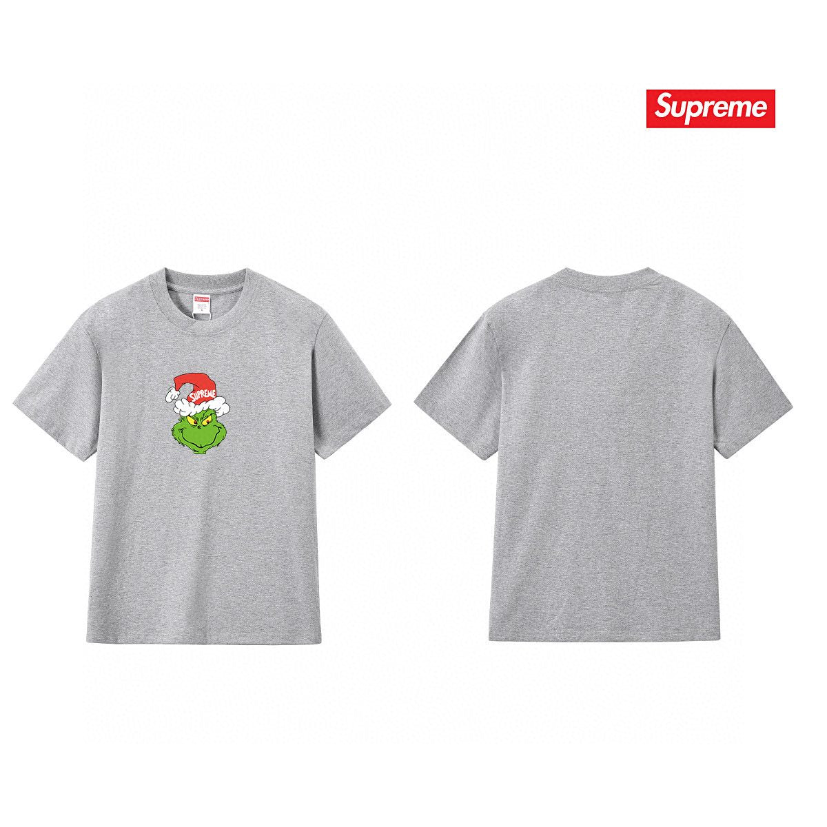 Supreme Grinch Santa Graphic T-Shirt — comparison