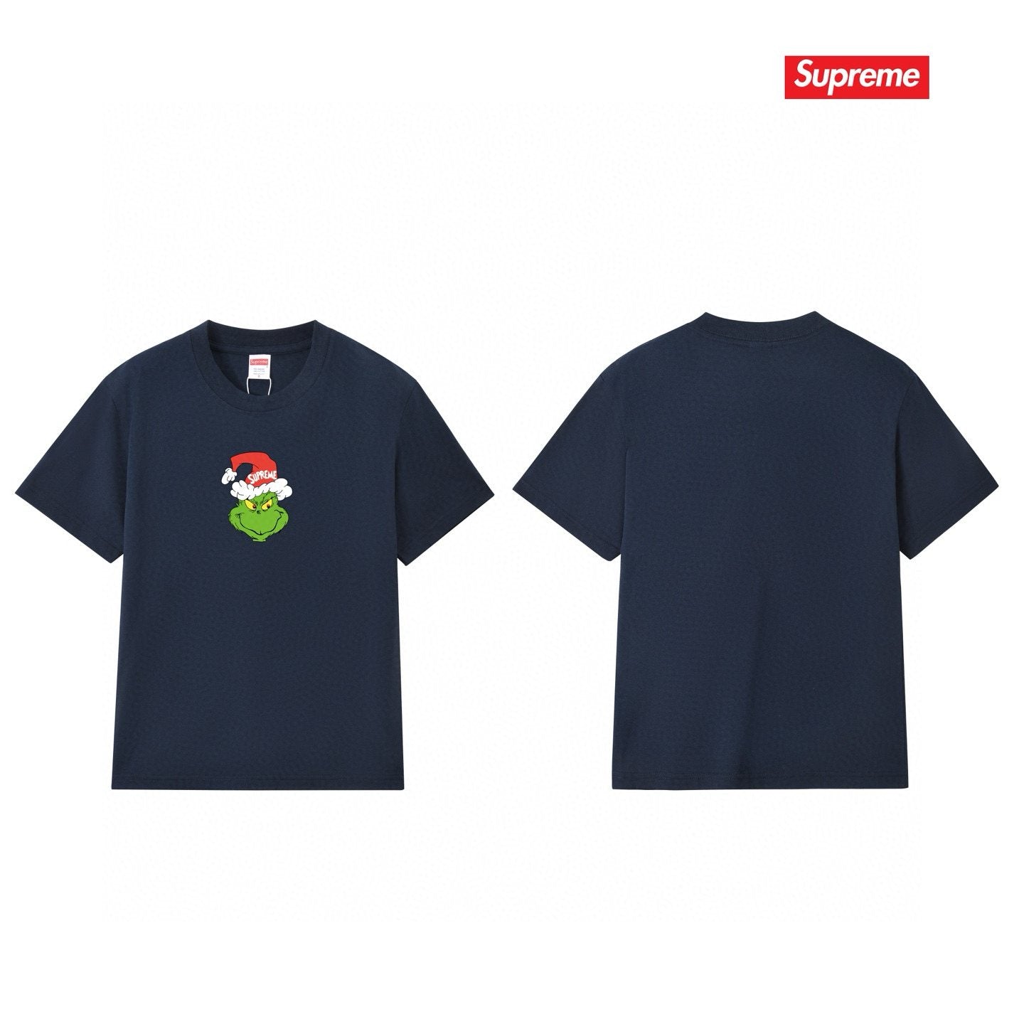 Supreme Grinch Santa Graphic T-Shirt — comparison