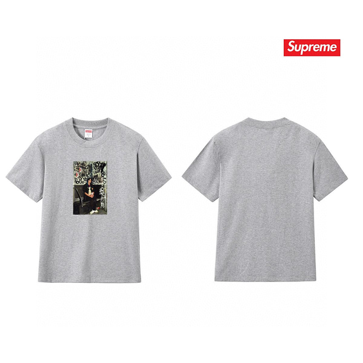 Supreme Pink Lady Graphic T-Shirt — front