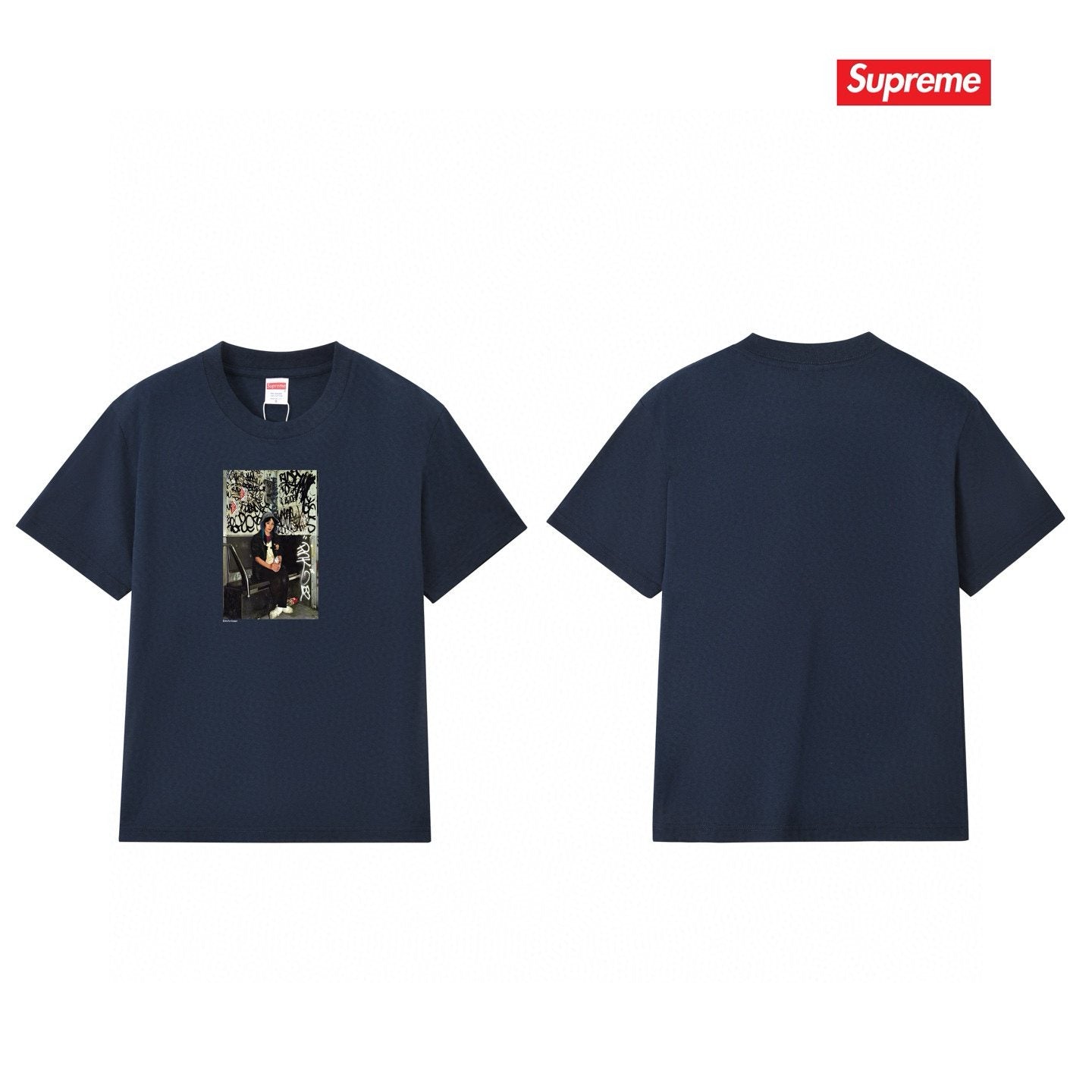Supreme Pink Lady Graphic T-Shirt — front