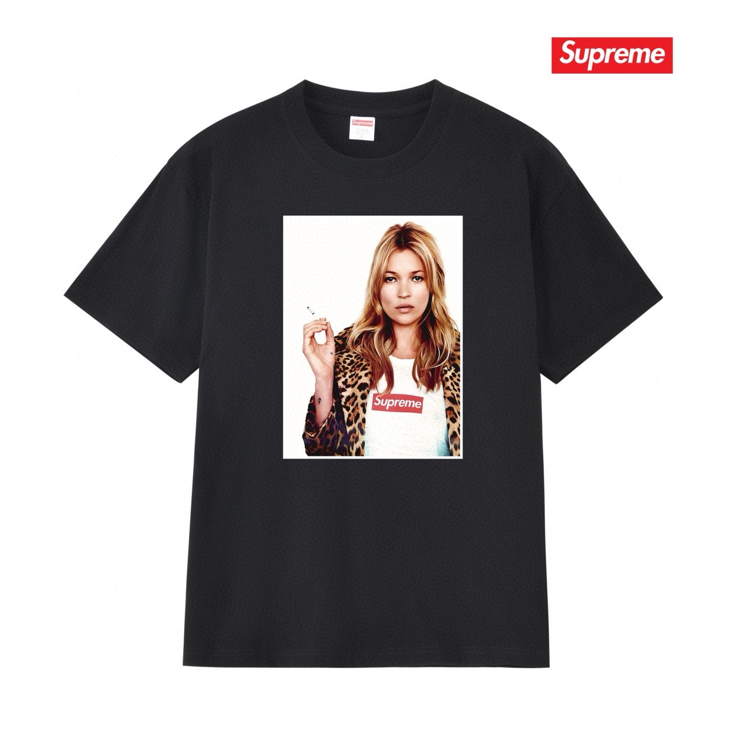 Supreme Kate Moss Portrait Graphic T-Shirt — front