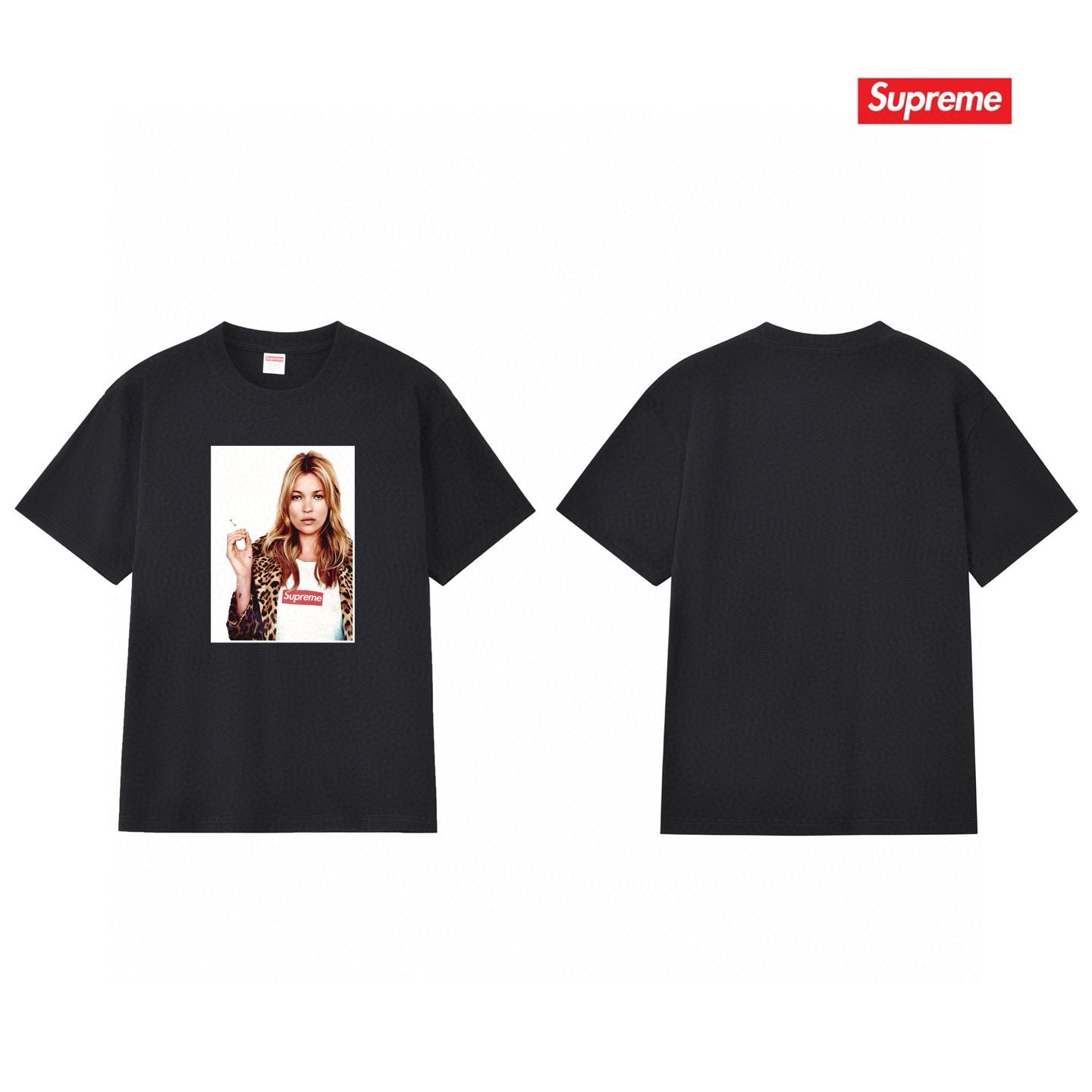 Supreme Kate Moss Portrait Graphic T-Shirt — back