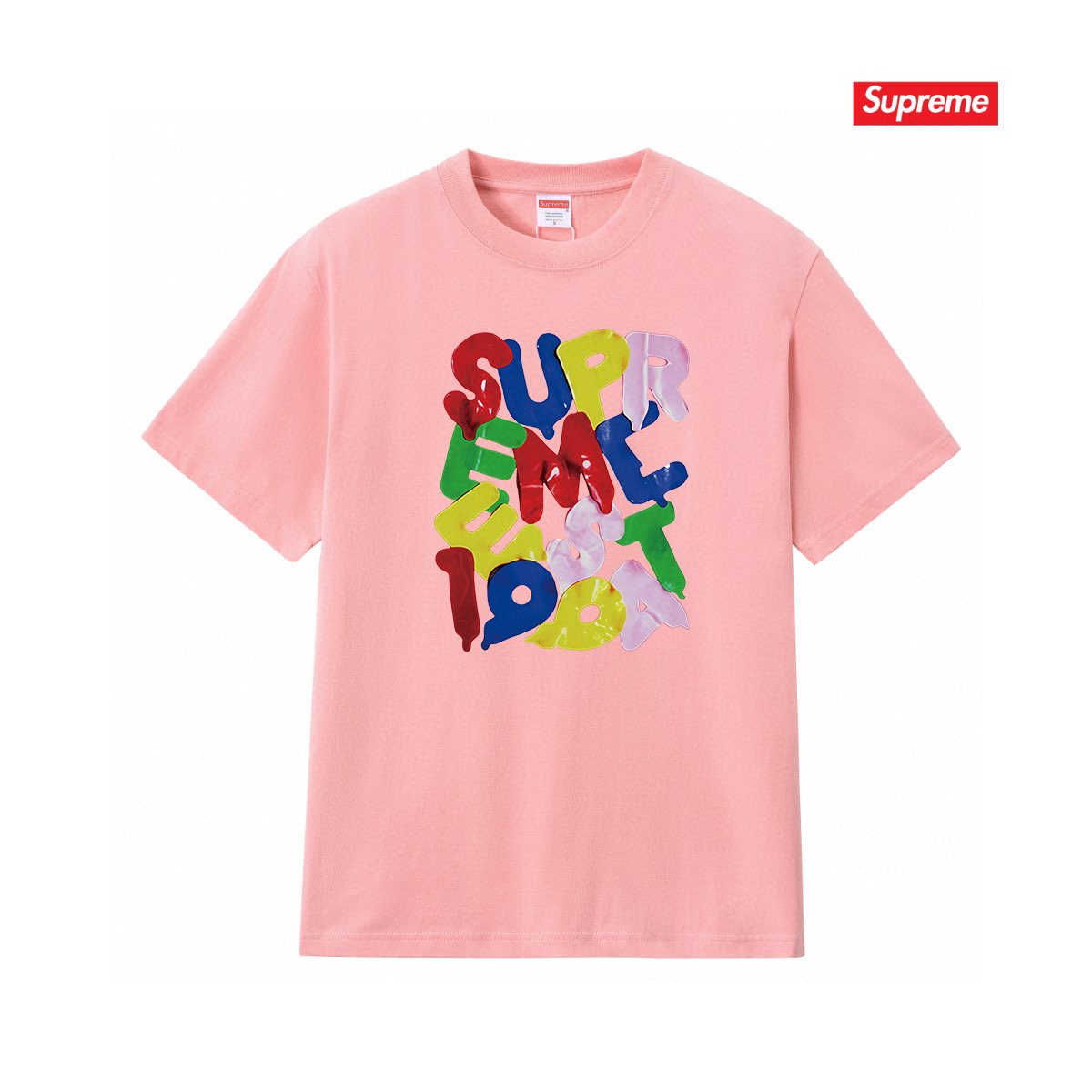 Supreme Colorful Letter Graphic T-Shirt — front