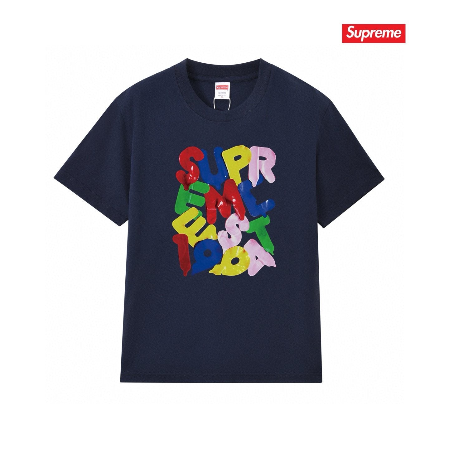 Supreme Colorful Letter Graphic T-Shirt — front