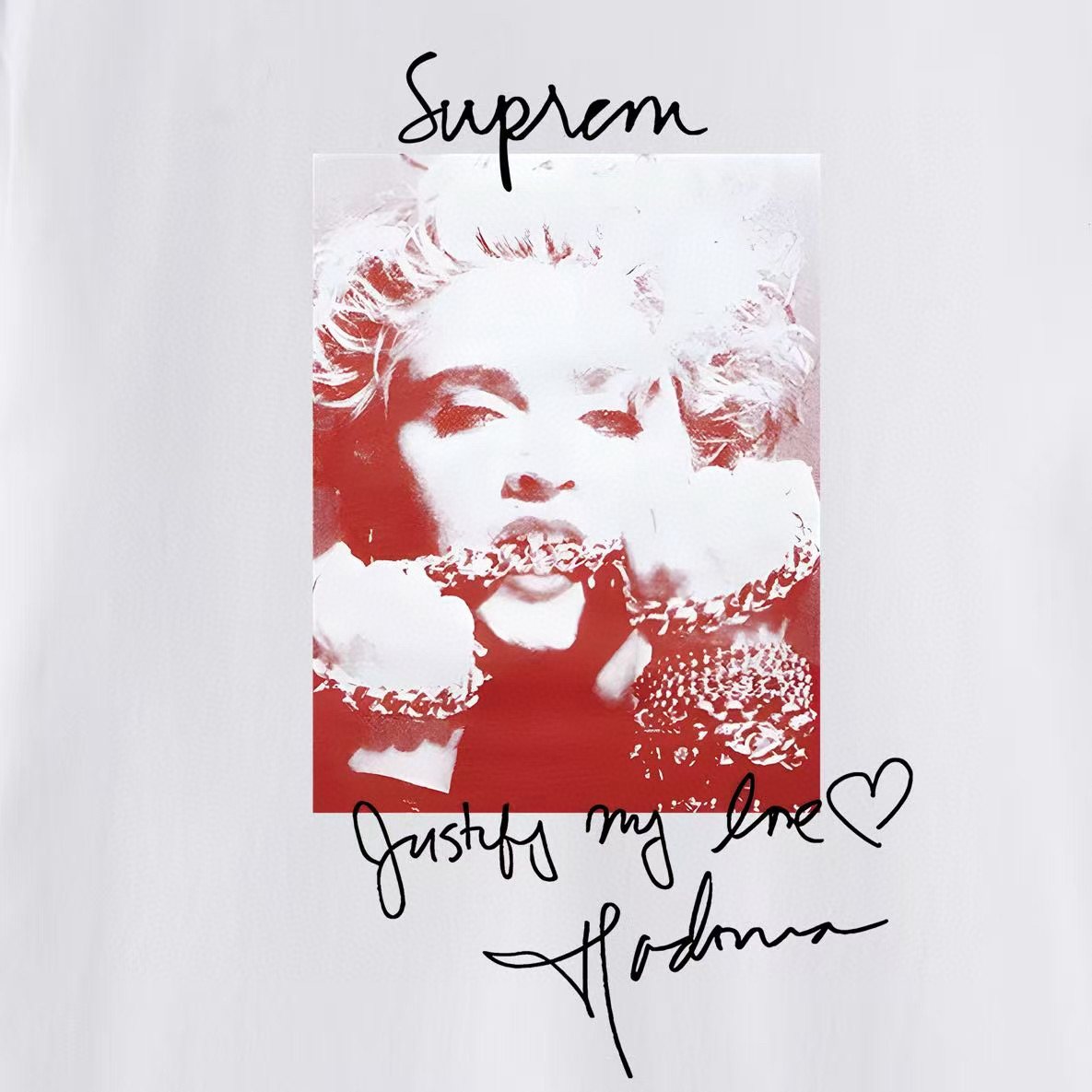 Supreme Portrait Graphic T-Shirt — detail