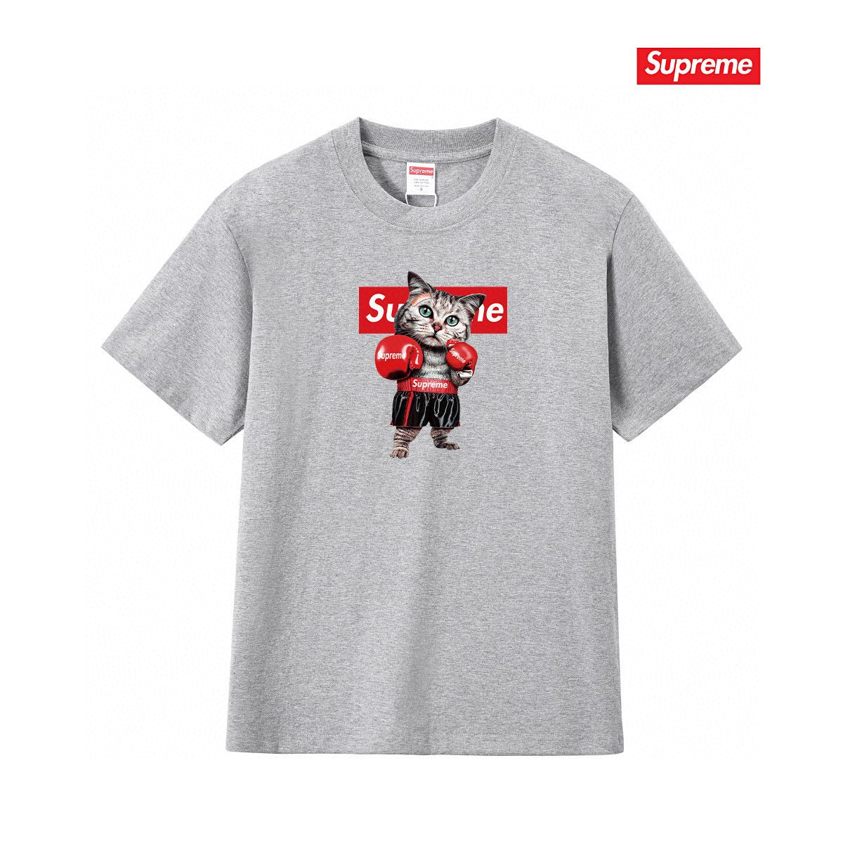 Supreme Boxing Cat Graphic T-Shirt — front