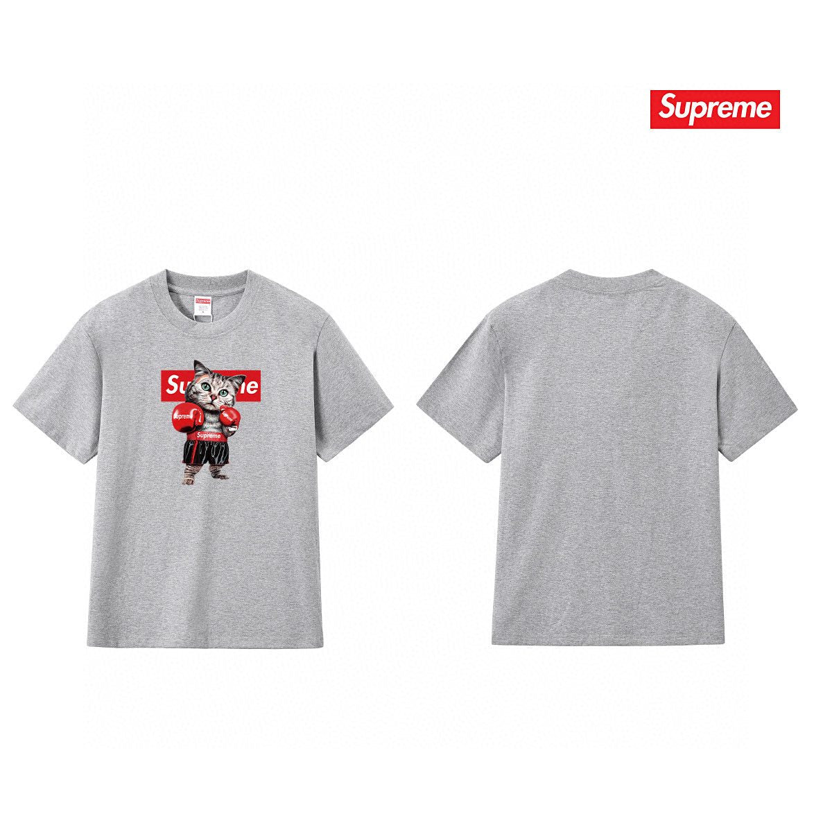 Supreme Boxing Cat Graphic T-Shirt — back