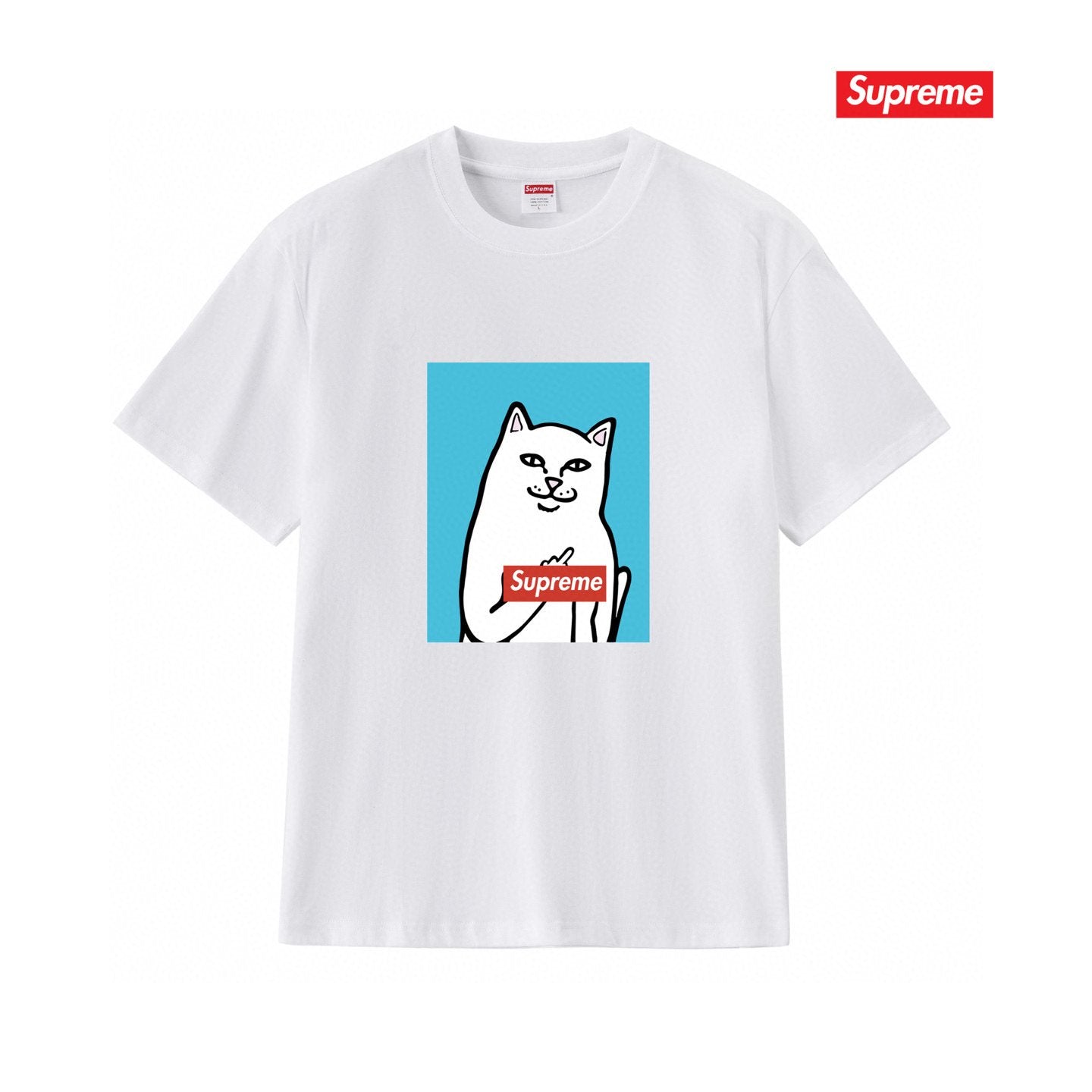 Supreme Cat Graphic Short-Sleeve T-Shirt — front