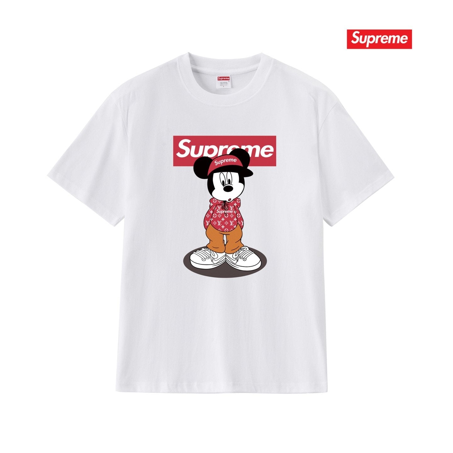 Supreme Mickey-Style Character Graphic T-Shirt — front