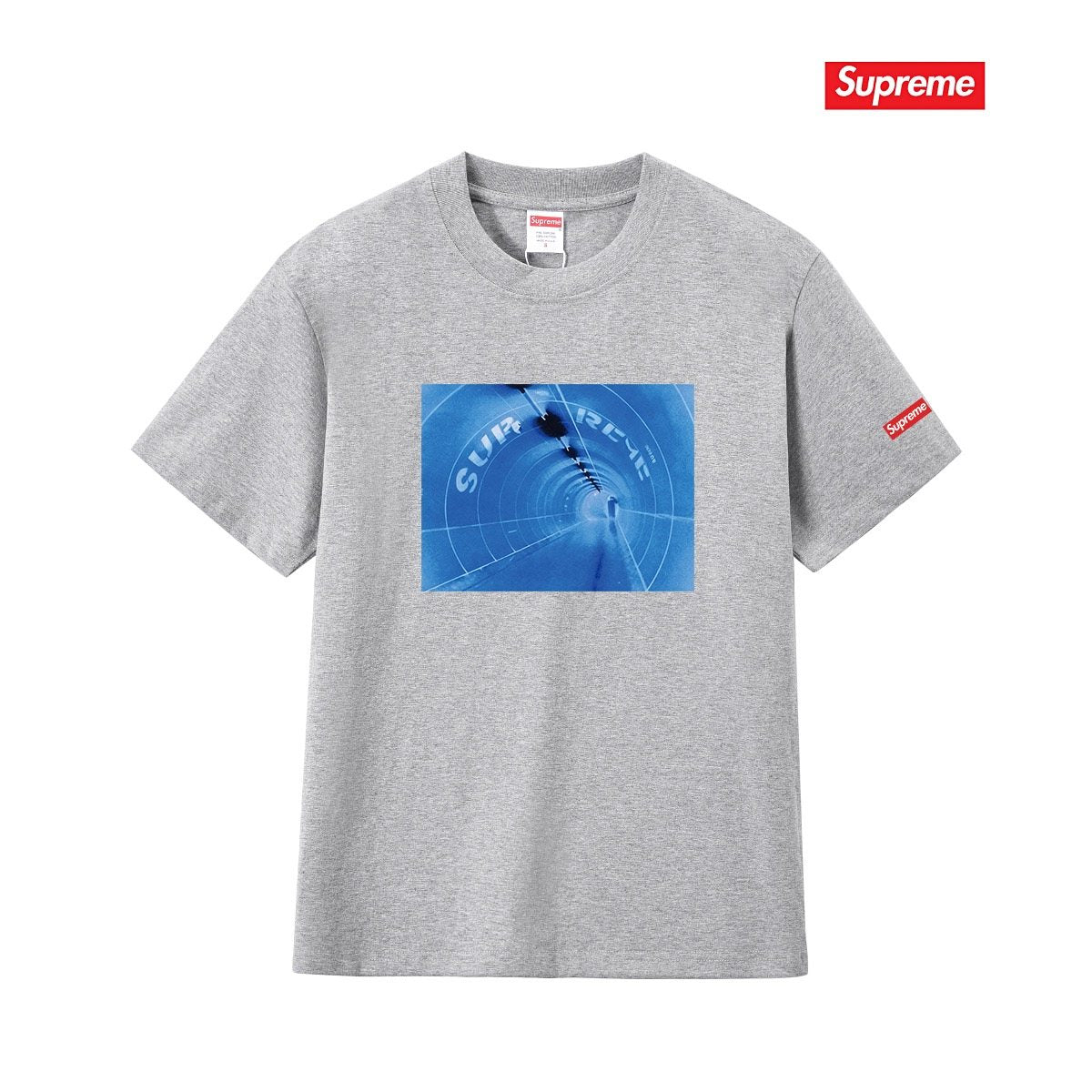 Supreme Blue Chest Graphic Short-Sleeve T-Shirt — front