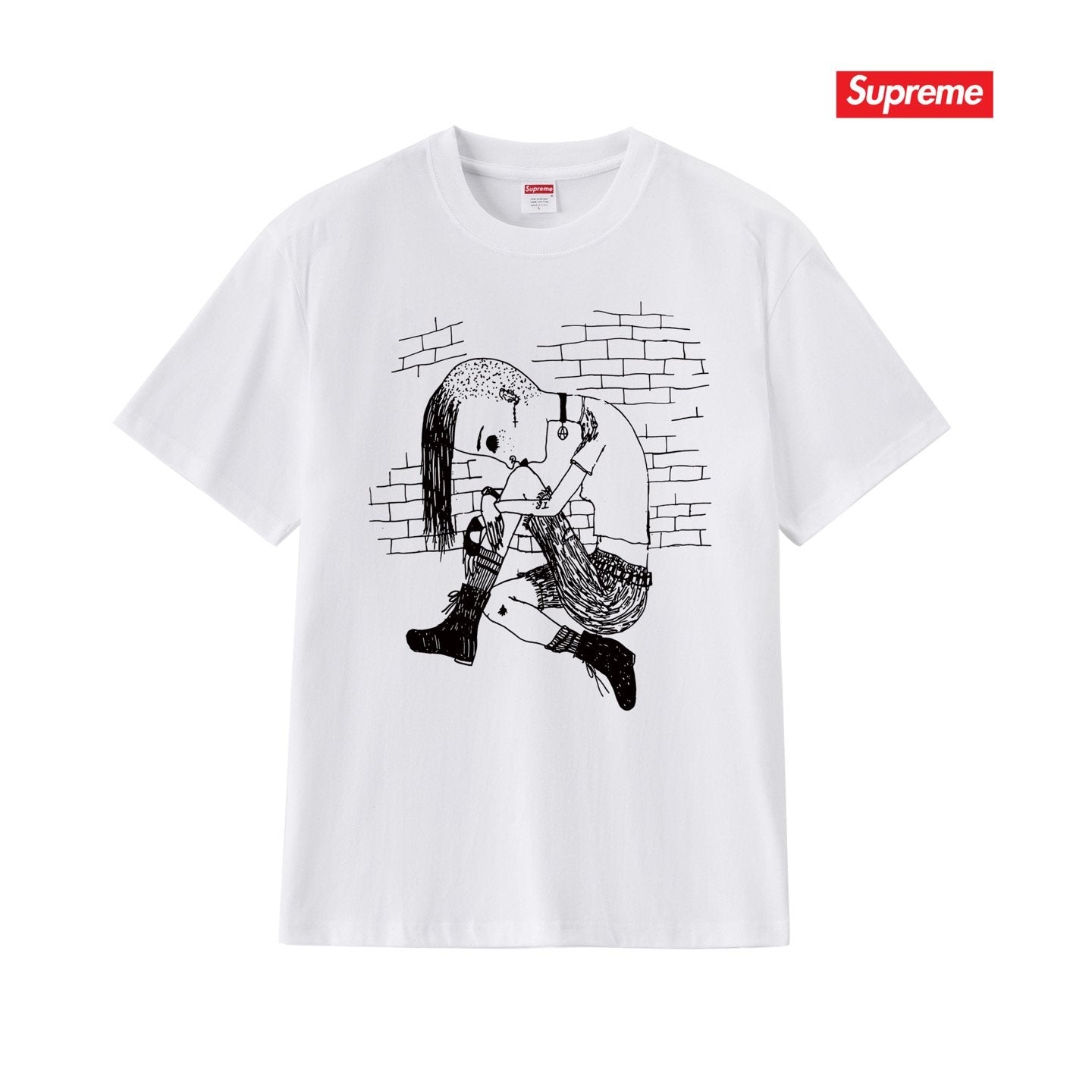 Supreme Front & Back Graphic T-Shirt — front