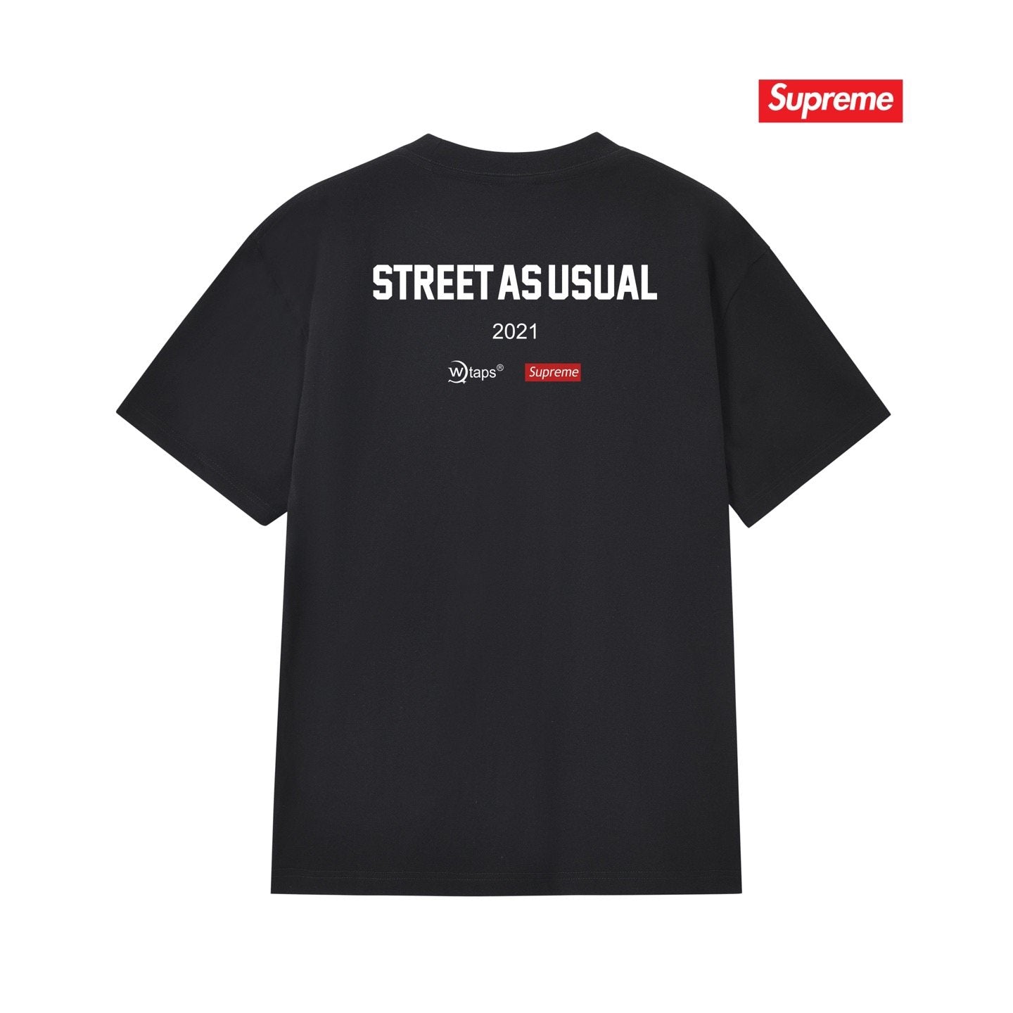 Supreme SIC'EM Street As Usual Graphic T-Shirt — back