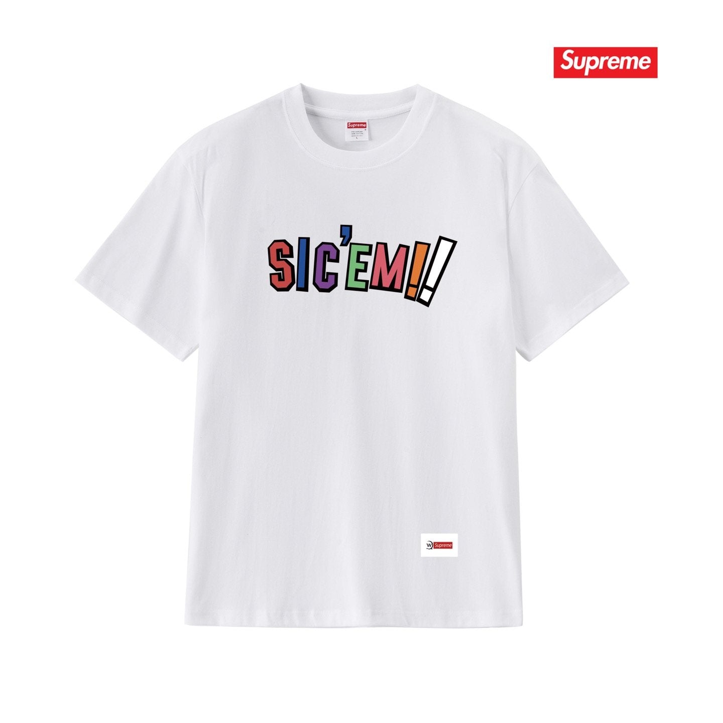 Supreme SIC'EM Street As Usual Graphic T-Shirt — front