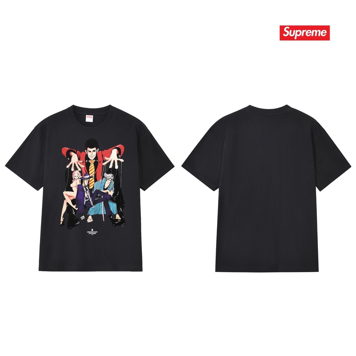 Supreme Anime Character Graphic T-Shirt — back
