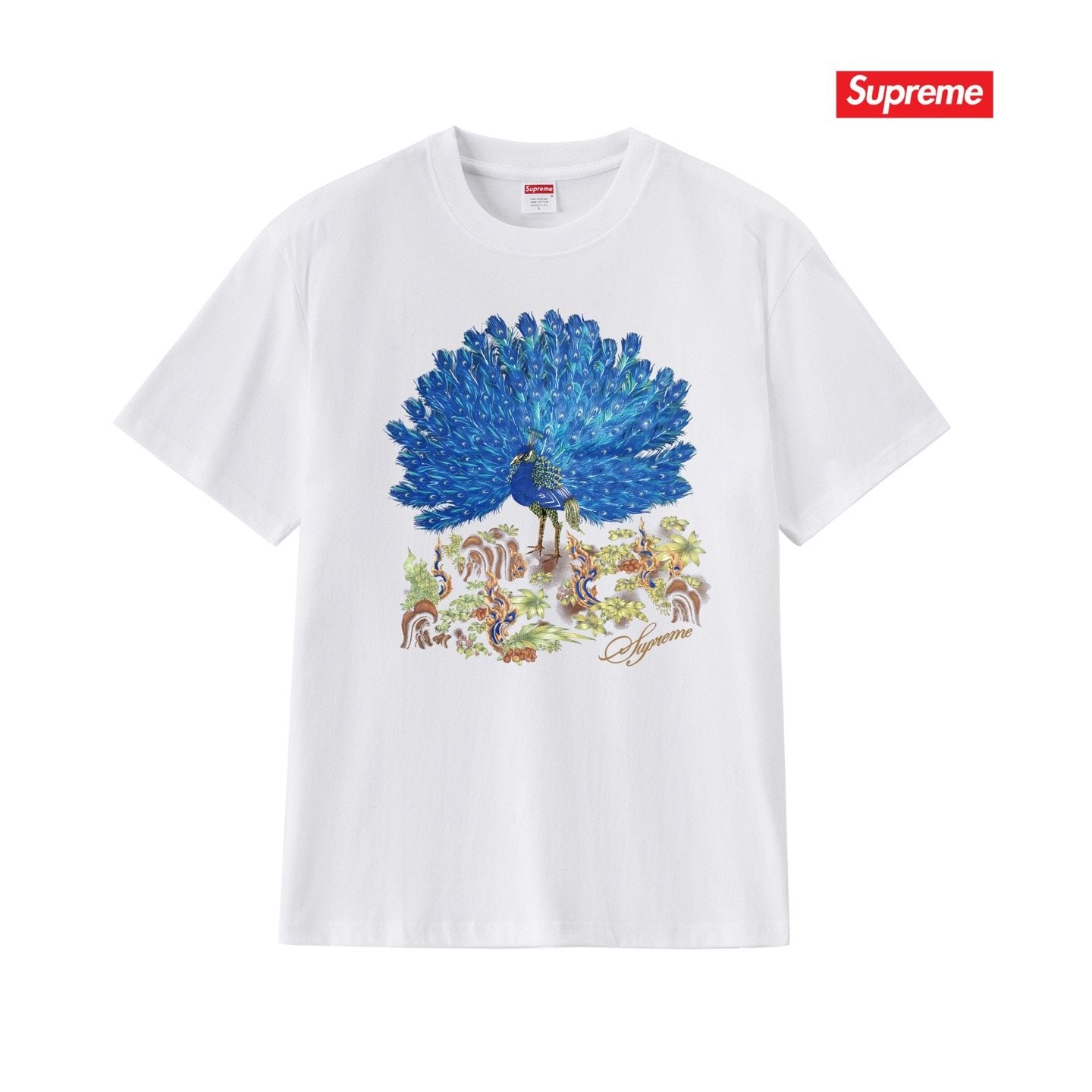 Supreme Peacock Graphic Short-Sleeve T-Shirt — front