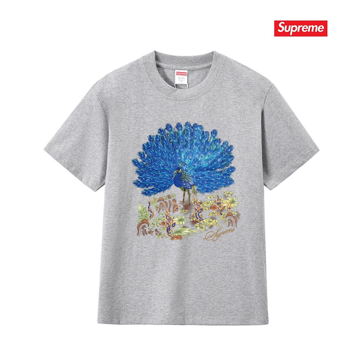 Supreme Peacock Graphic Short-Sleeve T-Shirt — front