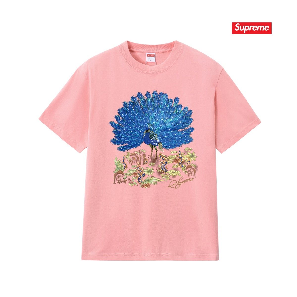 Supreme Peacock Graphic Short-Sleeve T-Shirt — front