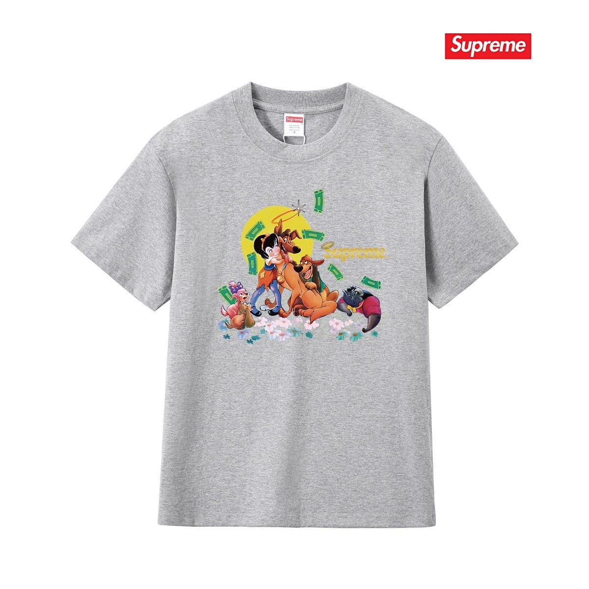 Supreme All Dogs Go To Heaven Dog Graphic T-Shirt — front