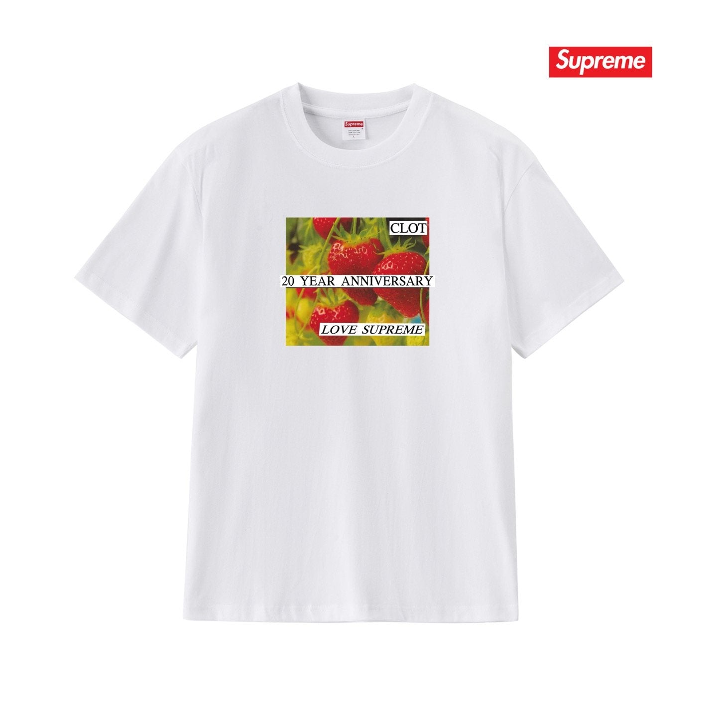 Supreme Floral Anniversary Graphic T-Shirt — front