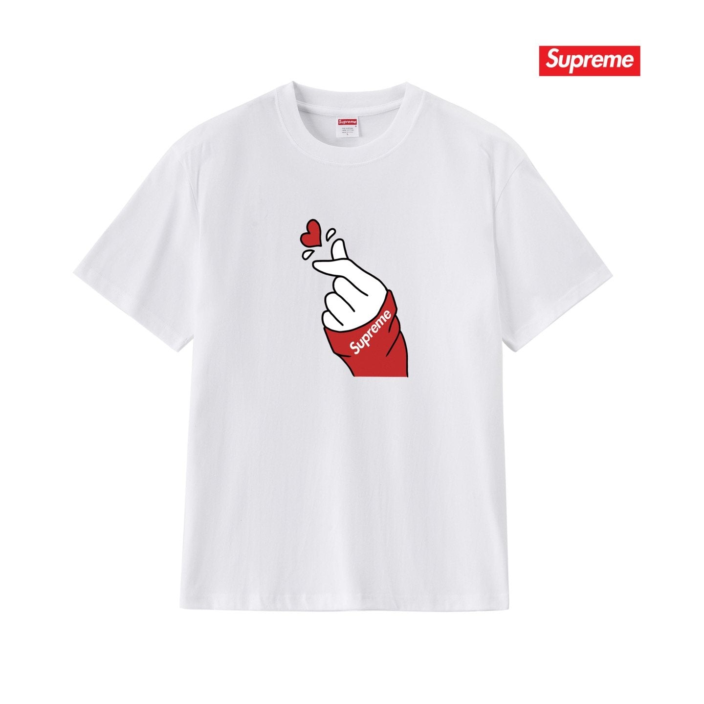 Supreme Finger Heart Graphic T-Shirt — front