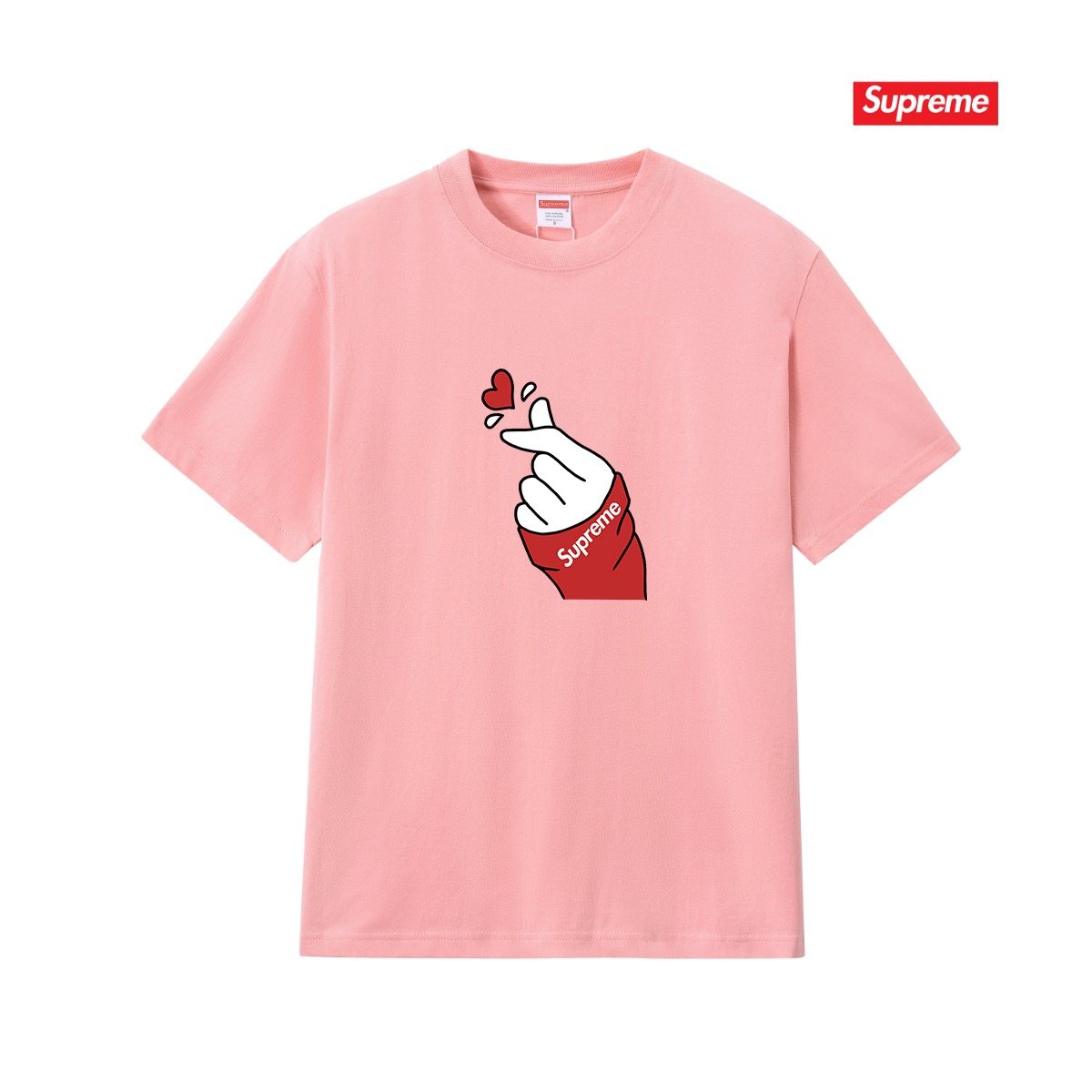 Supreme Finger Heart Graphic T-Shirt — front