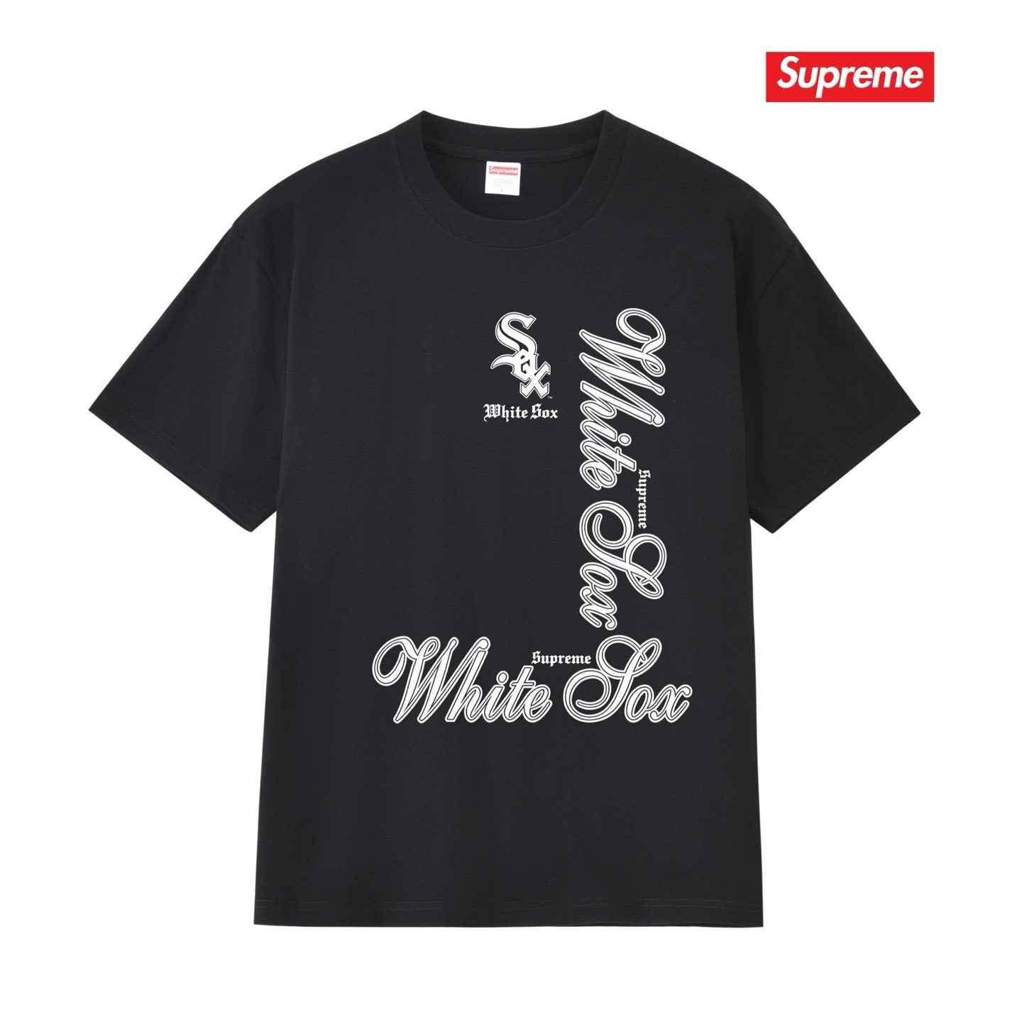 Supreme White Sox Graphic T-Shirt — front